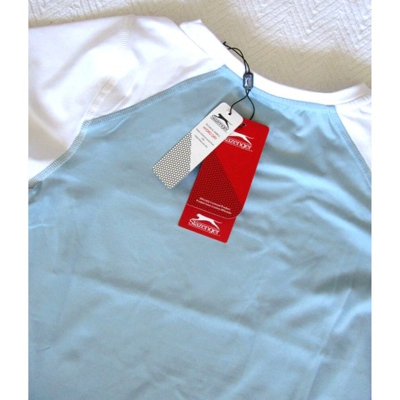 Slazenger Ladies' Sports Performance Top Large Light Blue/Black - New with Tags - Picture 10 of 10